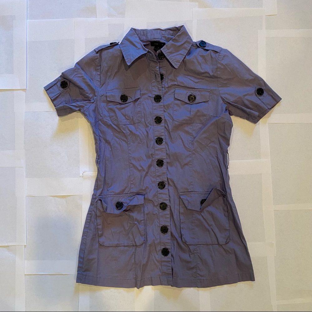 Blue button down